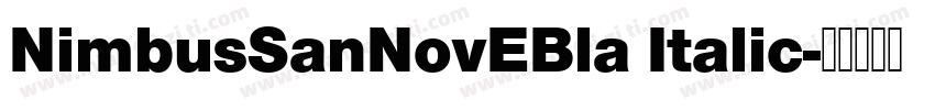 NimbusSanNovEBla Italic字体转换